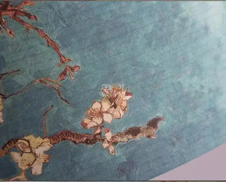 Lámpara floral de tela 