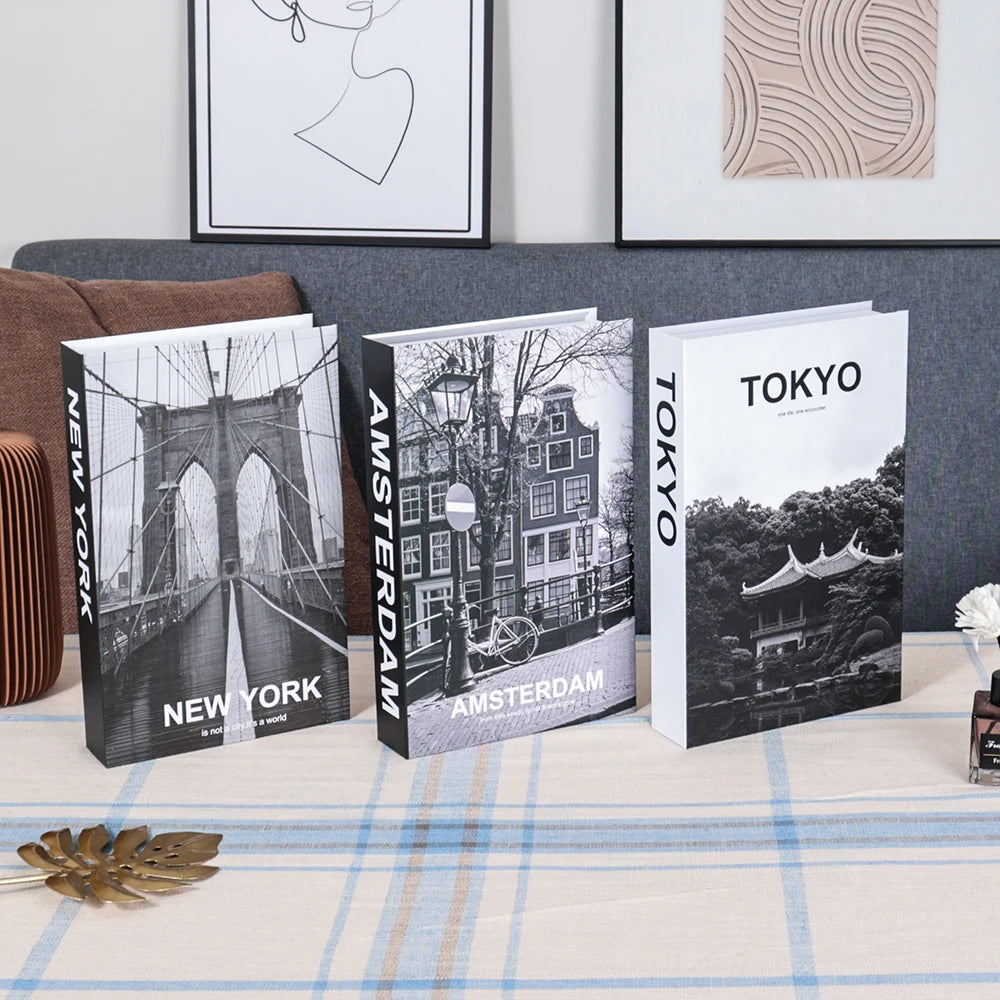 libros decoracion new york amsterdam tokyo