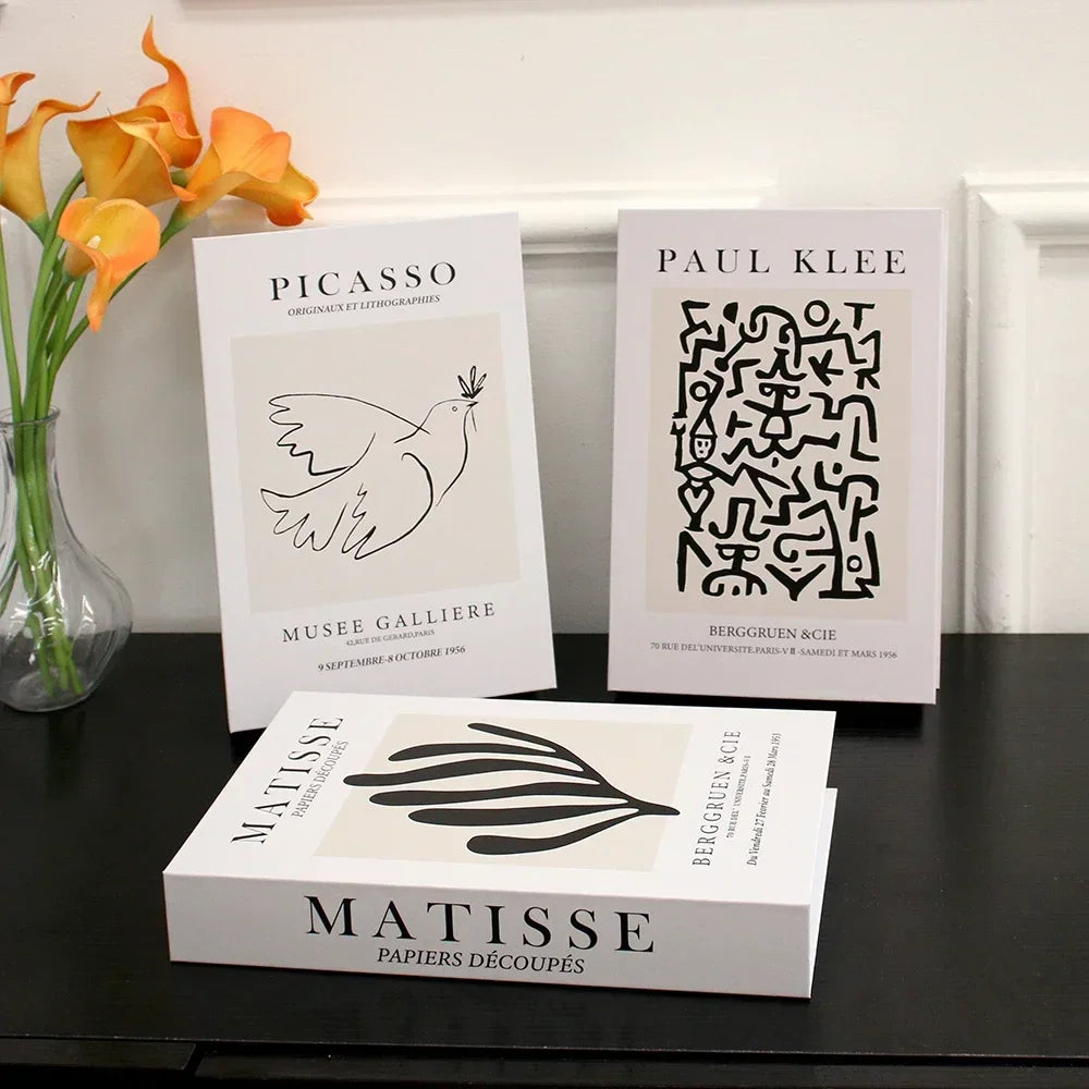 libros decoracion picasso paul klee matisse blanco