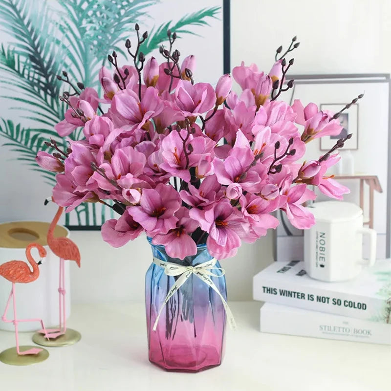 magnolias artificiales lilas