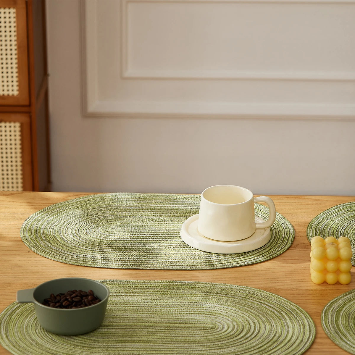 mantel individual verde