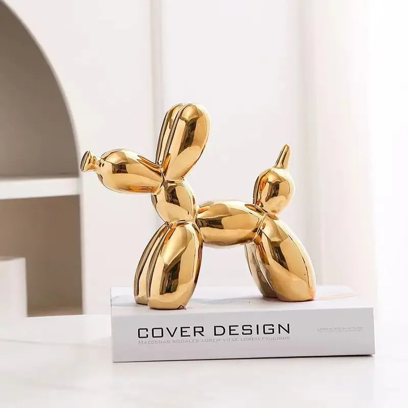 perro decoración dorado libro