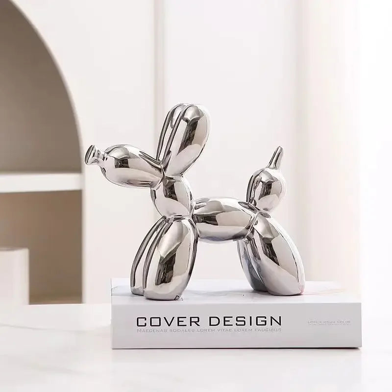 perro decoracion gris libro