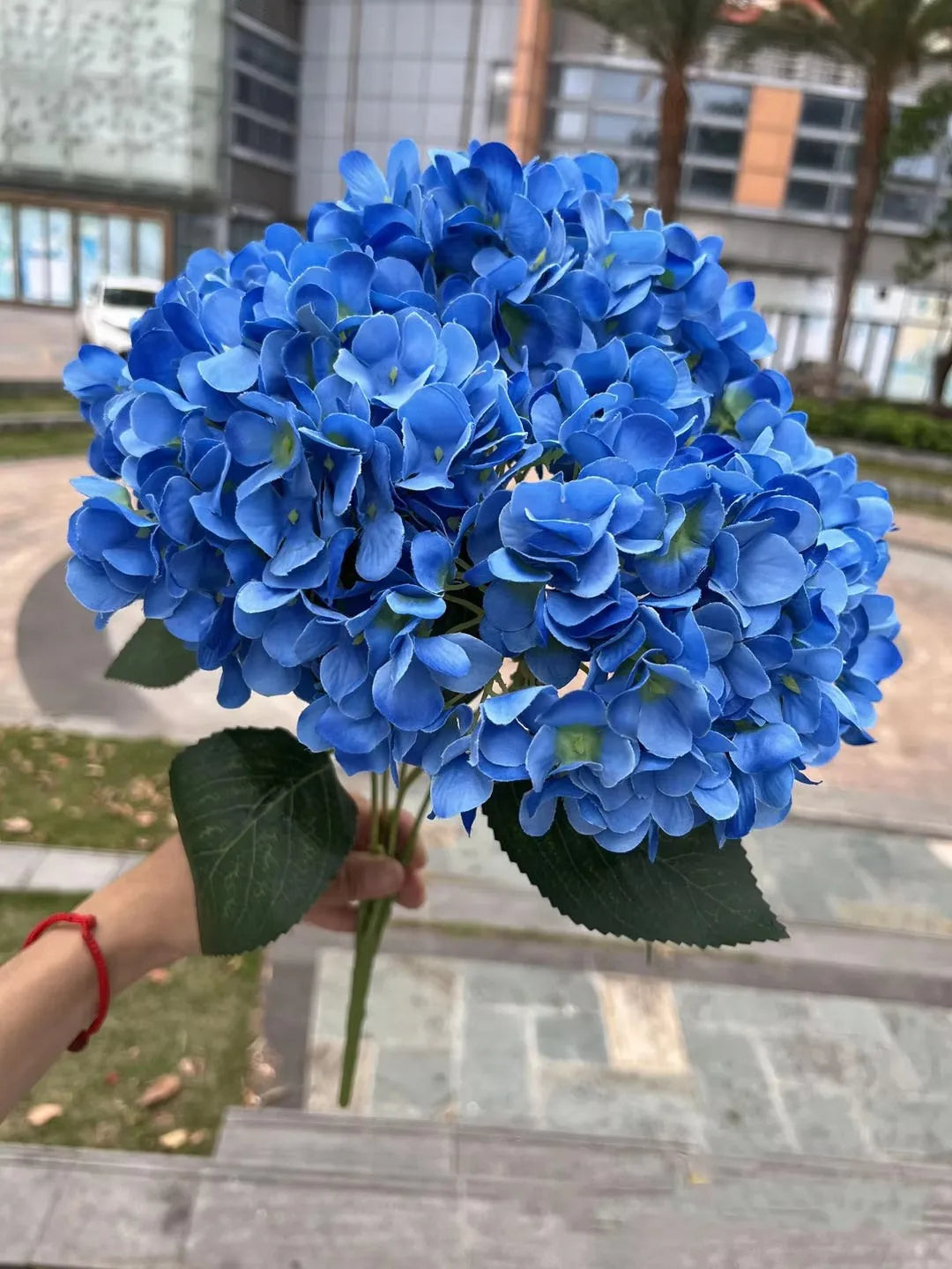 ramo hortensia artificial azul oscuro