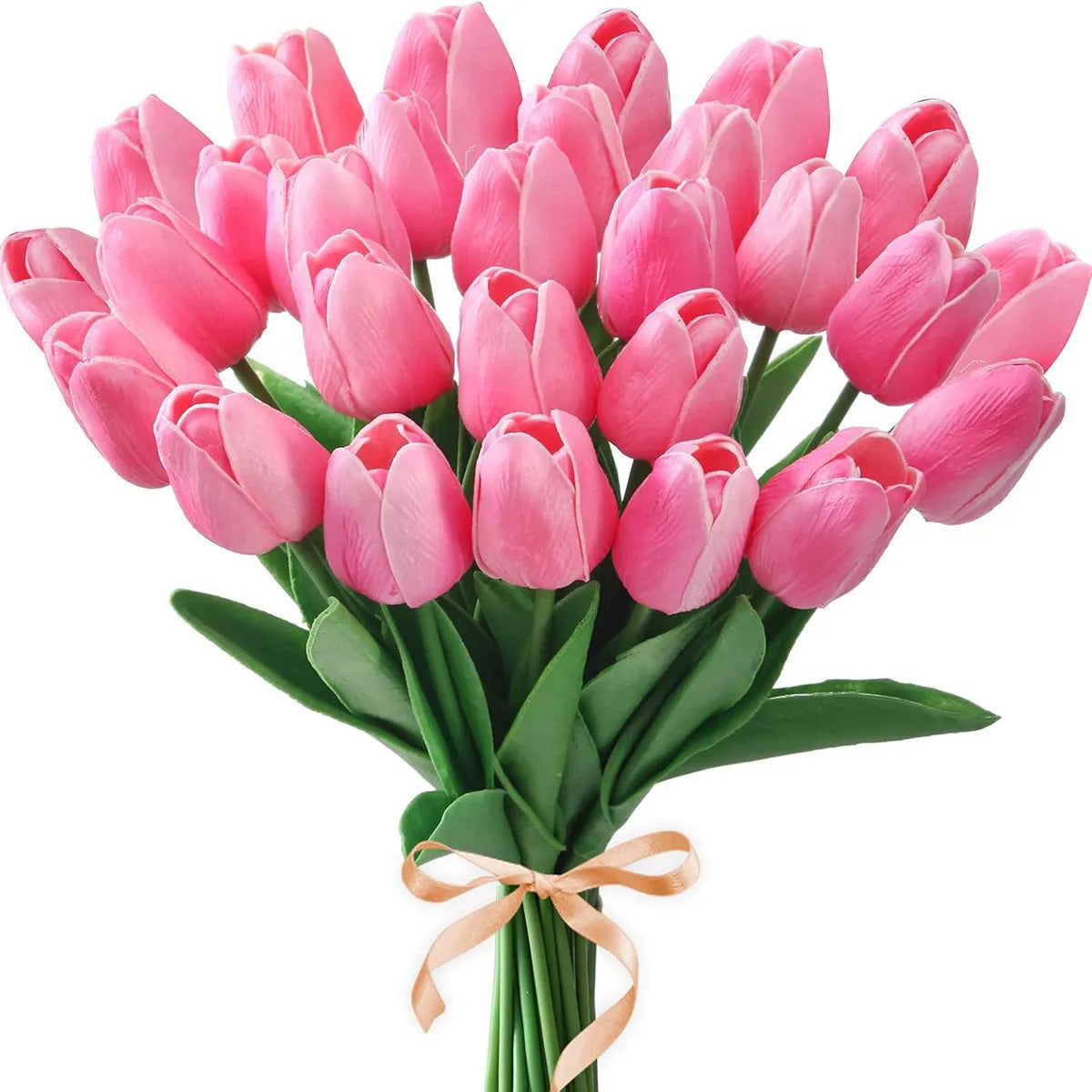 tulipanes artificiales rosas